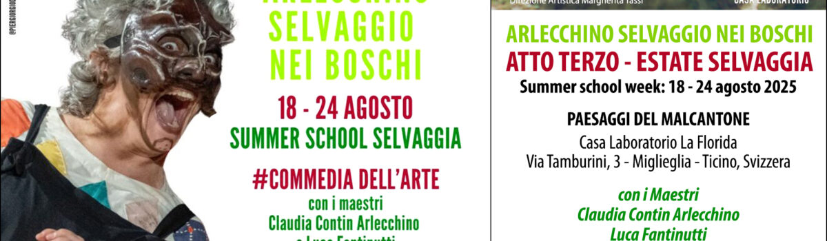 Arlecchino Selvaggio nei Boschi – Atto Terzo: ESTATE SELVAGGIA – Canton Ticino in Svizzera