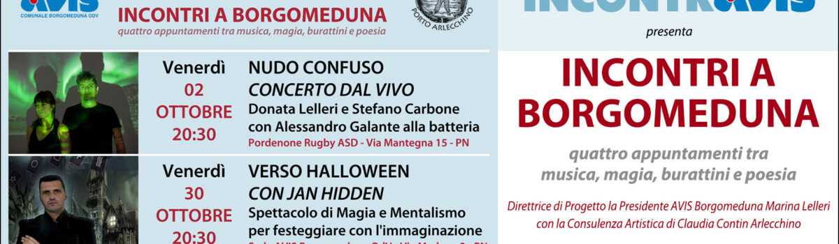 INCONTRAVIS – AUTUNNO INVERNO 2026 – Incontri a Borgomeduna di Pordenone